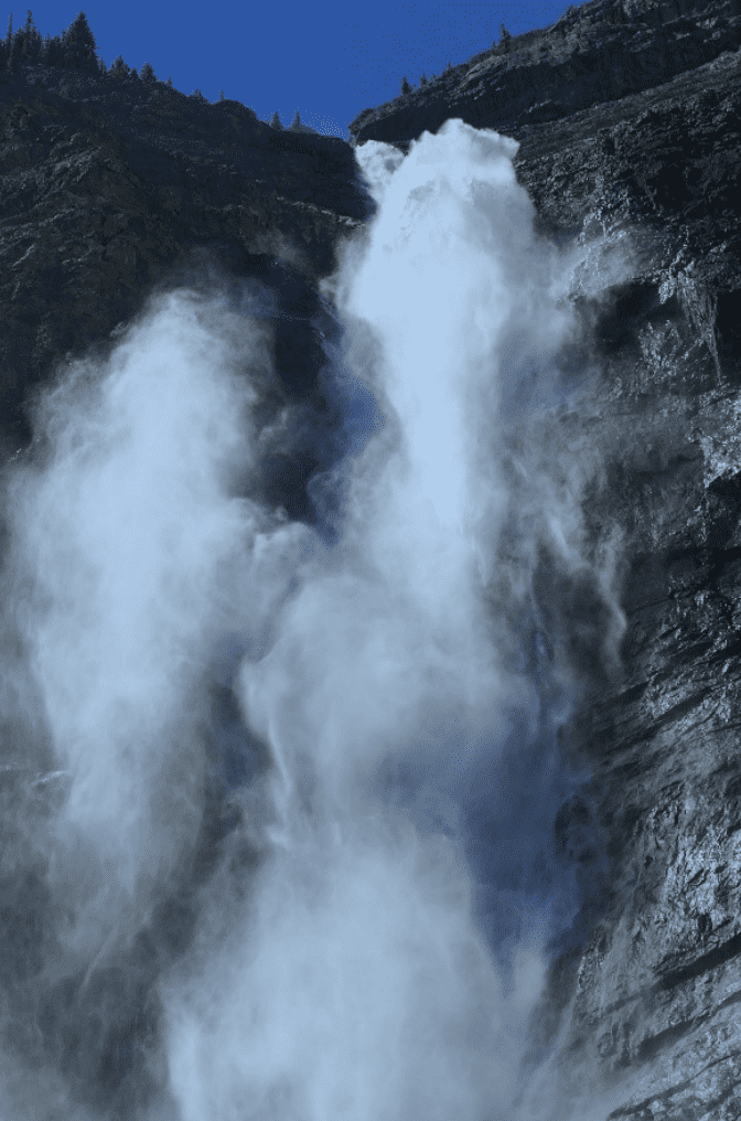Kalter Wasserfall